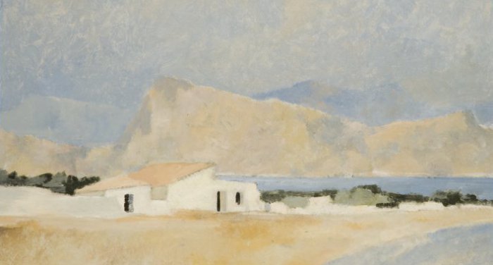 Paysage à la Panoméria, 1936, huile sur carton, collection particulière