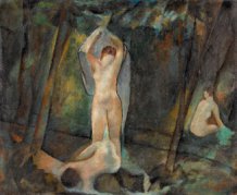 Baigneuses dans la forêt