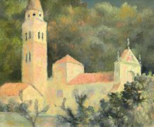 Eglise de Bissone, 1943, huile sur toile