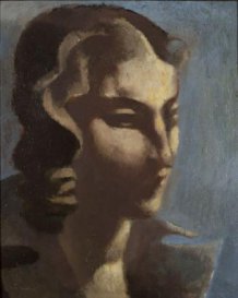 Portrait de jeune femme au col relevé