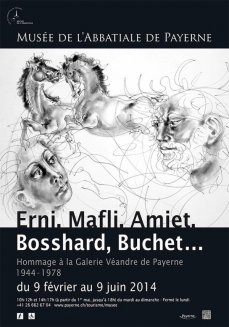 Affiche Expo. &quot;Erni, Mafli, Amiet, Bosshard, Buchet...&quot; © Musée de Abbatiale Payerne