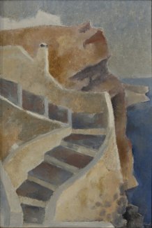 Escalier à Santorin