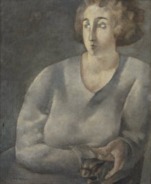 Portrait de dame en robe grise