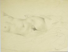 Torse de femme couché