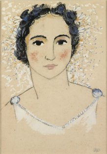 Jeune fille couronnée de fleurs