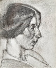 Portrait de femme aux yeux clos