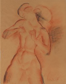 Femme nu debout