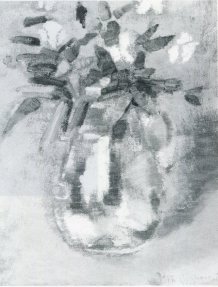 Fleurs dans un vase en cristal