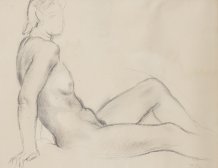 Femme nue assise