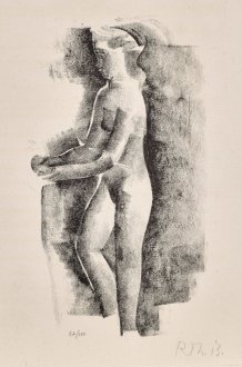 Femme nue debout de profil